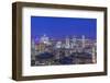 Canada, Quebec, Montreal, Skyline at Twilight-Rob Tilley-Framed Photographic Print