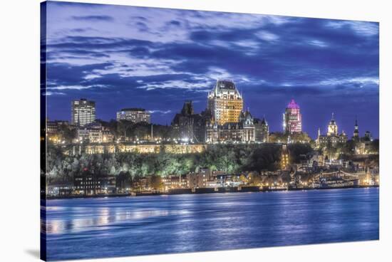 Canada, Quebec, Quebec City at Twilight-Rob Tilley-Stretched Canvas