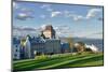Canada, Quebec, Quebec City. Chateau Frontenac Hotel with Cruise Ship-Bill Bachmann-Mounted Photographic Print