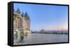 Canada, Quebec, Quebec City, Dufferin Terrace at Dawn-Rob Tilley-Framed Stretched Canvas