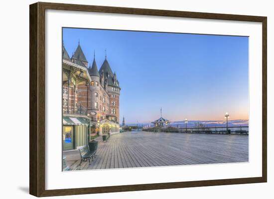 Canada, Quebec, Quebec City, Dufferin Terrace at Dawn-Rob Tilley-Framed Photographic Print