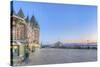 Canada, Quebec, Quebec City, Dufferin Terrace at Dawn-Rob Tilley-Stretched Canvas