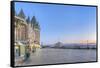 Canada, Quebec, Quebec City, Dufferin Terrace at Dawn-Rob Tilley-Framed Stretched Canvas