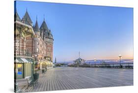 Canada, Quebec, Quebec City, Dufferin Terrace at Dawn-Rob Tilley-Stretched Canvas