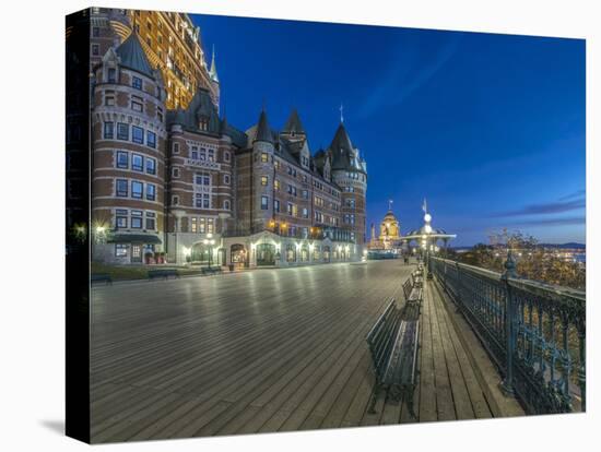 Canada, Quebec, Quebec City, Dufferin Terrace at Dawn-Rob Tilley-Stretched Canvas