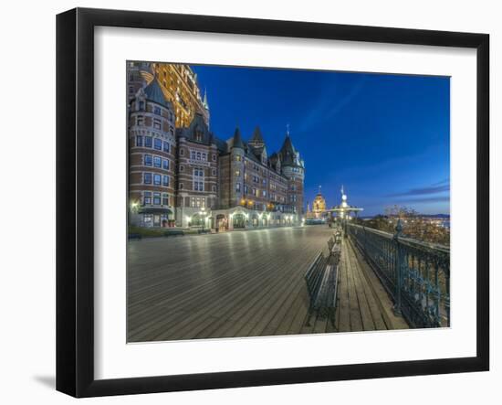 Canada, Quebec, Quebec City, Dufferin Terrace at Dawn-Rob Tilley-Framed Premium Photographic Print