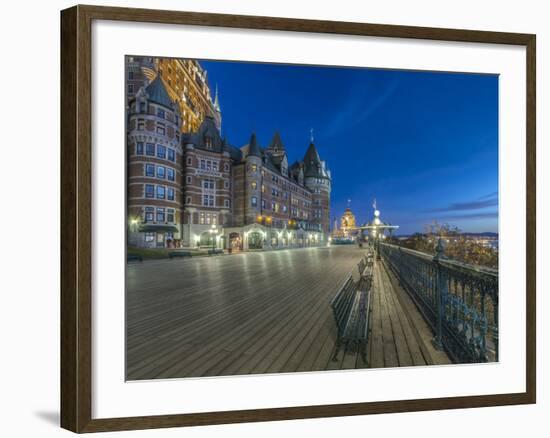 Canada, Quebec, Quebec City, Dufferin Terrace at Dawn-Rob Tilley-Framed Photographic Print