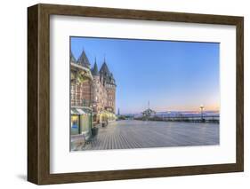 Canada, Quebec, Quebec City, Dufferin Terrace at Dawn-Rob Tilley-Framed Photographic Print