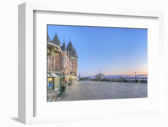 Canada, Quebec, Quebec City, Dufferin Terrace at Dawn-Rob Tilley-Framed Photographic Print