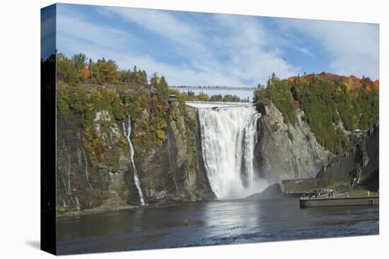 Canada, Quebec, Quebec City. Montmorency Falls in Autumn.-Cindy Miller Hopkins-Stretched Canvas