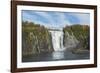 Canada, Quebec, Quebec City. Montmorency Falls in Autumn.-Cindy Miller Hopkins-Framed Photographic Print