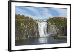Canada, Quebec, Quebec City. Montmorency Falls in Autumn.-Cindy Miller Hopkins-Framed Photographic Print