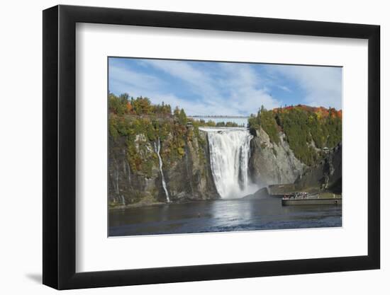 Canada, Quebec, Quebec City. Montmorency Falls in Autumn.-Cindy Miller Hopkins-Framed Photographic Print