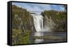 Canada, Quebec, Quebec City. Montmorency Falls in Autumn.-Cindy Miller Hopkins-Framed Stretched Canvas