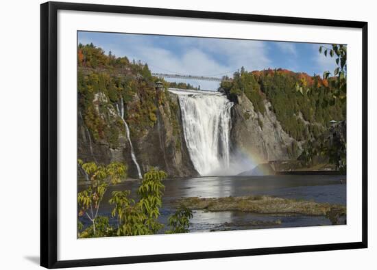 Canada, Quebec, Quebec City. Montmorency Falls in Autumn.-Cindy Miller Hopkins-Framed Photographic Print