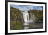 Canada, Quebec, Quebec City. Montmorency Falls in Autumn.-Cindy Miller Hopkins-Framed Photographic Print