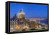 Canada, Quebec, Quebec City, Old Town at Twilight-Rob Tilley-Framed Stretched Canvas