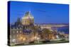 Canada, Quebec, Quebec City, Old Town at Twilight-Rob Tilley-Stretched Canvas