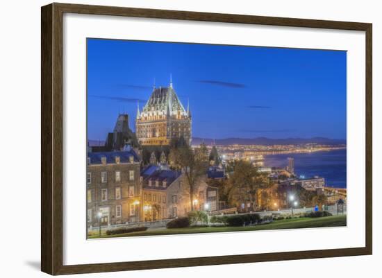 Canada, Quebec, Quebec City, Old Town at Twilight-Rob Tilley-Framed Photographic Print