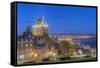 Canada, Quebec, Quebec City, Old Town at Twilight-Rob Tilley-Framed Stretched Canvas
