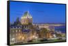 Canada, Quebec, Quebec City, Old Town at Twilight-Rob Tilley-Framed Stretched Canvas