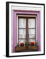 Canada, Quebec, Quebec City, Old Town window with flowers.-Jamie & Judy Wild-Framed Premium Photographic Print