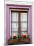 Canada, Quebec, Quebec City, Old Town window with flowers.-Jamie & Judy Wild-Mounted Premium Photographic Print
