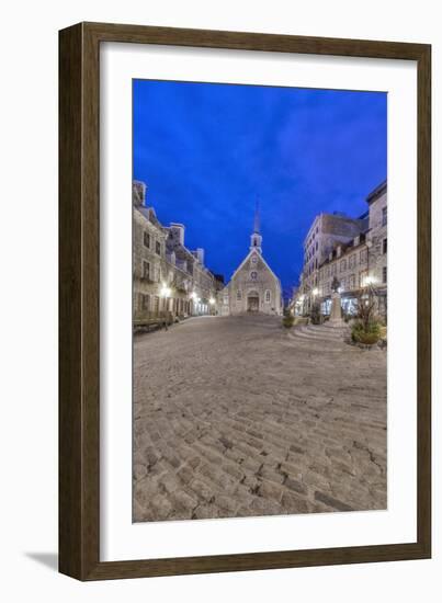 Canada, Quebec, Quebec City, Place Royale at Dawn-Rob Tilley-Framed Photographic Print