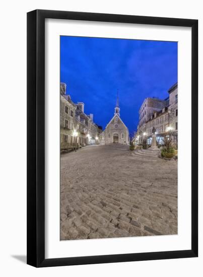 Canada, Quebec, Quebec City, Place Royale at Dawn-Rob Tilley-Framed Photographic Print