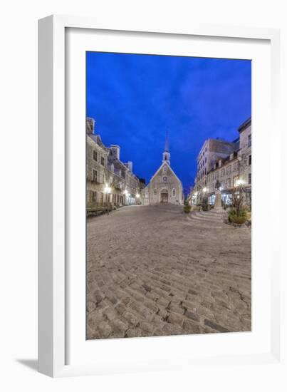 Canada, Quebec, Quebec City, Place Royale at Dawn-Rob Tilley-Framed Photographic Print