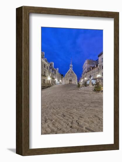 Canada, Quebec, Quebec City, Place Royale at Dawn-Rob Tilley-Framed Photographic Print