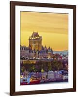 Canada, Quebec, Quebec City, Vieux Quebec or Old Quebec across Saint Lawrence River or Fleuve Saint-Alan Copson-Framed Photographic Print