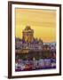 Canada, Quebec, Quebec City, Vieux Quebec or Old Quebec across Saint Lawrence River or Fleuve Saint-Alan Copson-Framed Photographic Print