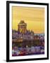 Canada, Quebec, Quebec City, Vieux Quebec or Old Quebec across Saint Lawrence River or Fleuve Saint-Alan Copson-Framed Photographic Print