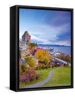 Canada, Quebec, Quebec City, Vieux Quebec or Old Quebec, Chateau Fontenac-Alan Copson-Framed Stretched Canvas