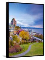 Canada, Quebec, Quebec City, Vieux Quebec or Old Quebec, Chateau Fontenac-Alan Copson-Framed Stretched Canvas