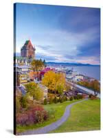 Canada, Quebec, Quebec City, Vieux Quebec or Old Quebec, Chateau Fontenac-Alan Copson-Stretched Canvas