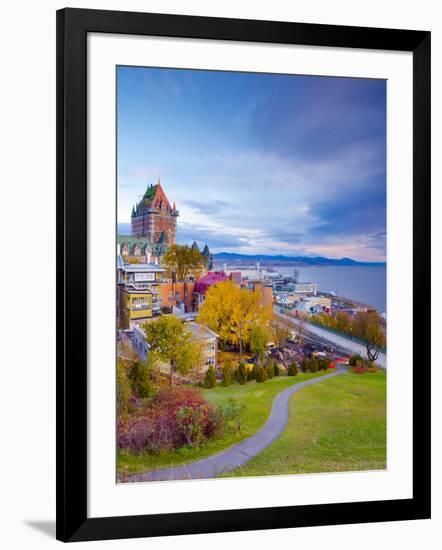 Canada, Quebec, Quebec City, Vieux Quebec or Old Quebec, Chateau Fontenac-Alan Copson-Framed Photographic Print