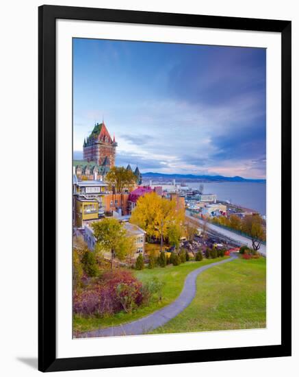 Canada, Quebec, Quebec City, Vieux Quebec or Old Quebec, Chateau Fontenac-Alan Copson-Framed Photographic Print