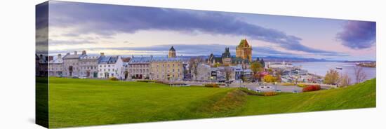 Canada, Quebec, Quebec City, Vieux Quebec or Old Quebec, Chateau Fontenac-Alan Copson-Stretched Canvas