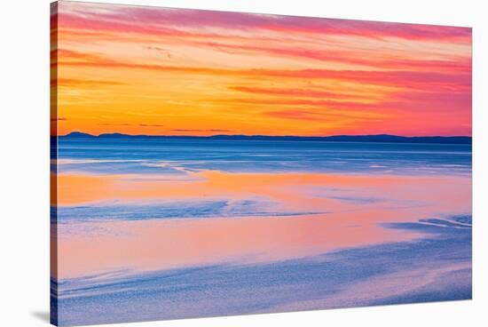 Canada, Quebec, Tadoussac. Sunrise on Saguenay River.-Jaynes Gallery-Stretched Canvas