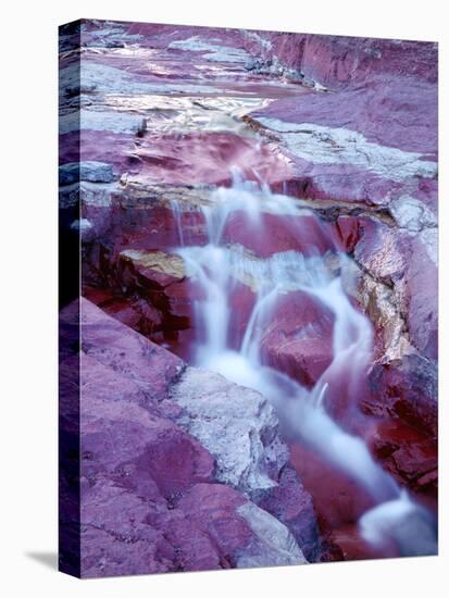 Canada, Reddish Argillite Adds Color to Streambed in Red Rock Canyon-John Barger-Stretched Canvas