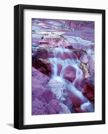 Canada, Reddish Argillite Adds Color to Streambed in Red Rock Canyon-John Barger-Framed Photographic Print