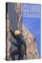 Canada, Rock Climber-Lantern Press-Stretched Canvas