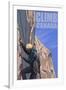 Canada, Rock Climber-Lantern Press-Framed Premium Giclee Print