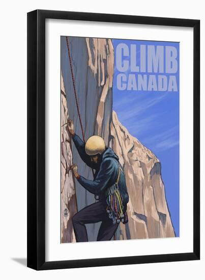 Canada, Rock Climber-Lantern Press-Framed Art Print