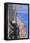 Canada, Rock Climber-Lantern Press-Framed Stretched Canvas