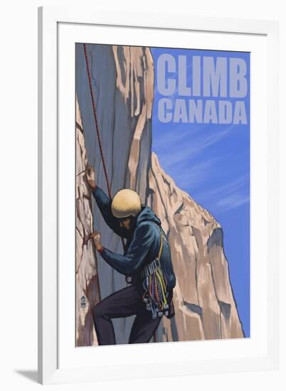 Canada, Rock Climber-Lantern Press-Framed Art Print