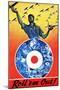 Canada - Roll 'em Out Royal Canadian Air Force WWII Propaganda Poster-Lantern Press-Mounted Art Print