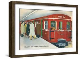 Canada's First Subway, Toronto-null-Framed Art Print